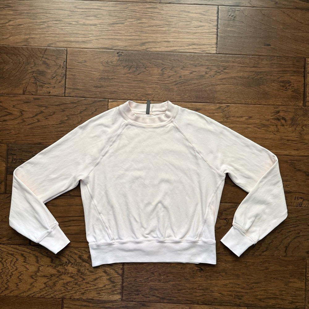 Vimmia Pink‎ Cropped Raglan Sweatshirt S Small Balletcore Coquette Made in USA
